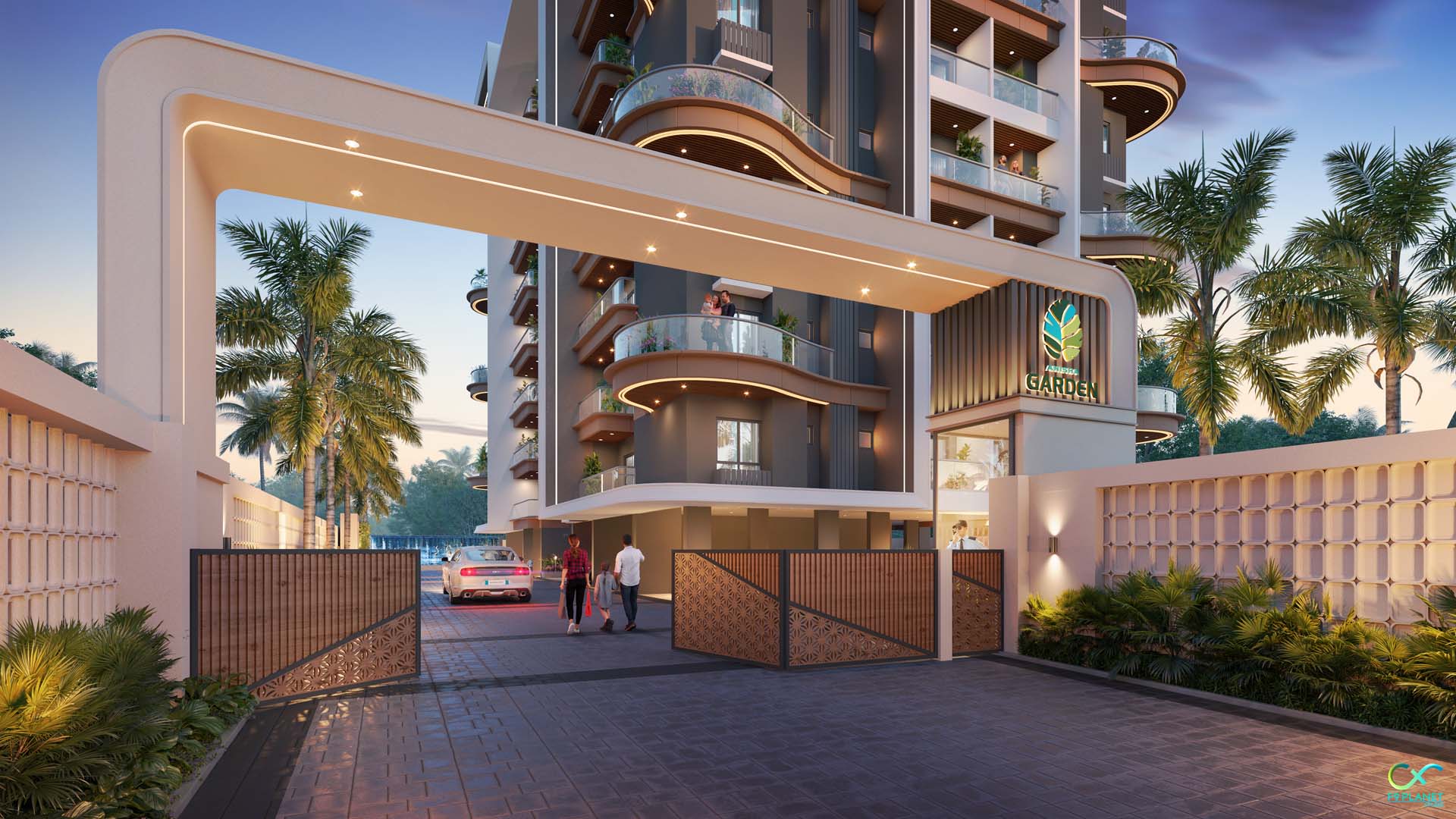 Anisha Garden project elevation view
